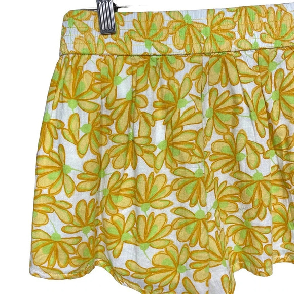 Zara‎ Cream Yellow Retro Floral Pull On Board Shorts Yellow Size XS - Picture 7 of 9